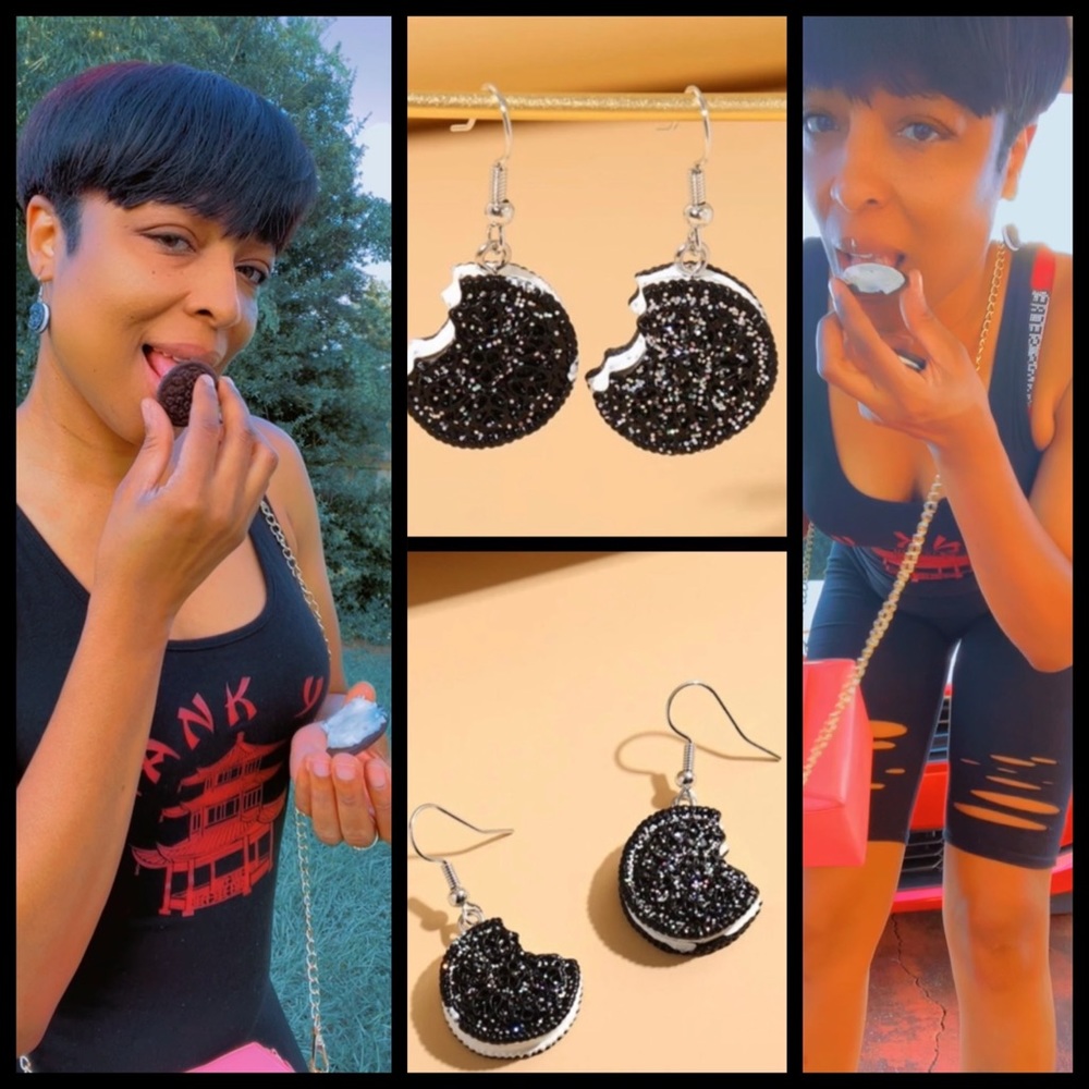 #DEMaccessories #OreoCookie #Drop #StatementEarrings